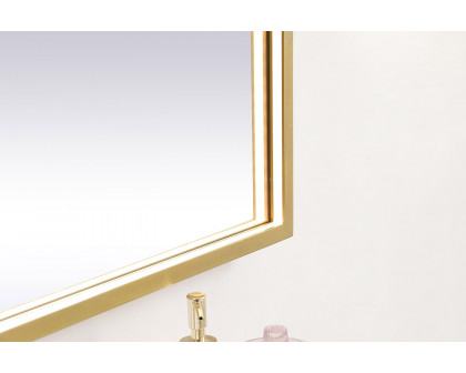 Elegant Wall Mirror - Brass, D 27", H 36" (MRE62736BR)