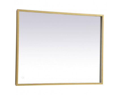 Elegant Wall Mirror - Brass, D 27", H 36" (MRE62736BR)