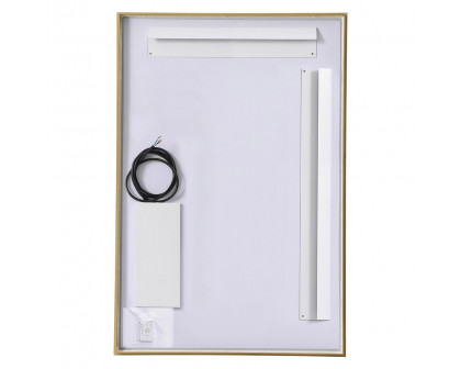 Elegant Wall Mirror - Brass, D 27", H 40" (MRE62740BR)