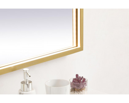 Elegant Wall Mirror - Brass, D 27", H 40" (MRE62740BR)