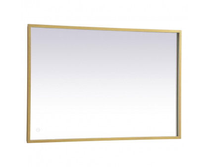 Elegant Wall Mirror - Brass, D 27", H 40" (MRE62740BR)