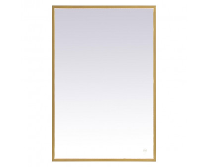 Elegant Wall Mirror - Brass, D 27", H 40" (MRE62740BR)