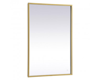 Elegant Wall Mirror - Brass, D 27", H 40" (MRE62740BR)