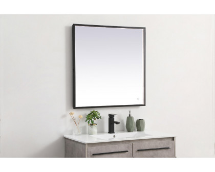 Elegant Wall Mirror - Black, D 30", H 30" (MRE63030BK)