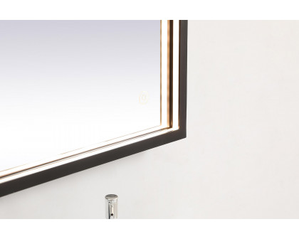 Elegant Wall Mirror - Black, D 30", H 30" (MRE63030BK)