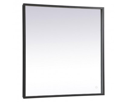 Elegant Wall Mirror - Black, D 30", H 30" (MRE63030BK)