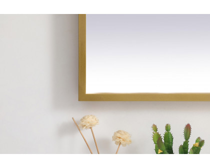 Elegant Wall Mirror - Brass, D 30", H 30" (MRE63030BR)