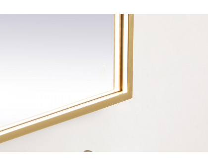 Elegant Wall Mirror - Brass, D 30", H 30" (MRE63030BR)