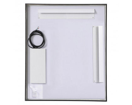 Elegant Wall Mirror - Black, D 30", H 36" (MRE63036BK)