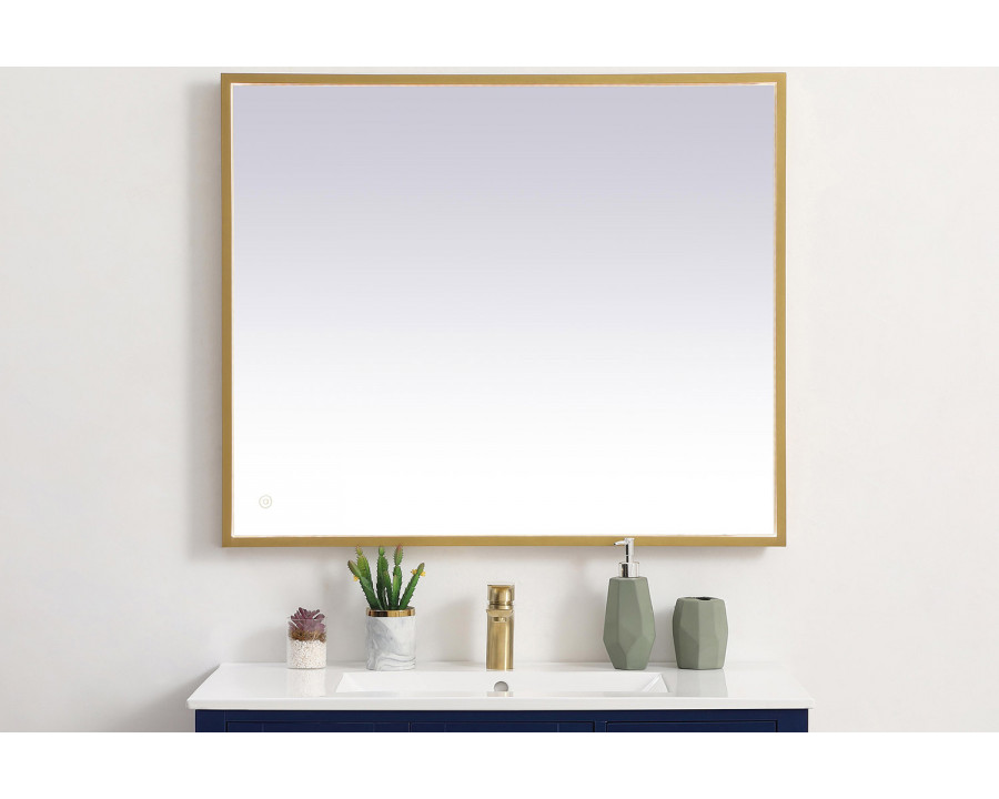 Elegant Wall Mirror - Brass, D 30", H 36" (MRE63036BR)