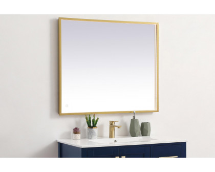 Elegant Wall Mirror - Brass, D 30", H 36" (MRE63036BR)