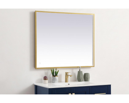 Elegant Wall Mirror - Brass, D 30", H 36" (MRE63036BR)