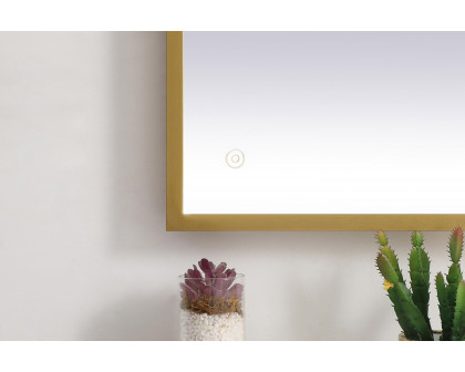 Elegant Wall Mirror - Brass, D 30", H 36" (MRE63036BR)