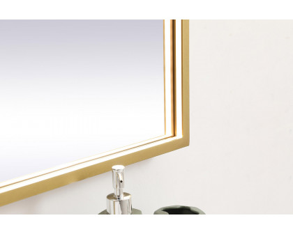 Elegant Wall Mirror - Brass, D 30", H 36" (MRE63036BR)