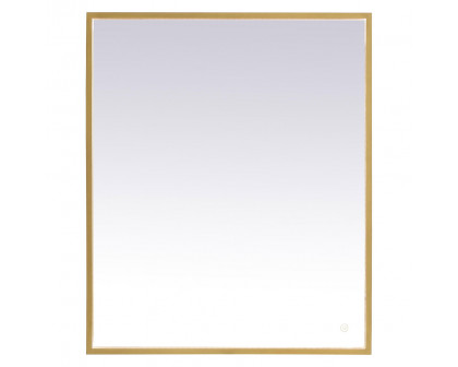 Elegant Wall Mirror - Brass, D 30", H 36" (MRE63036BR)