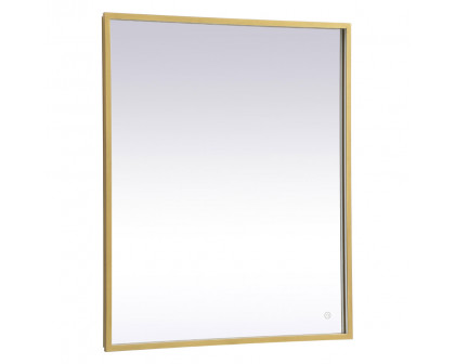 Elegant Wall Mirror - Brass, D 30", H 36" (MRE63036BR)