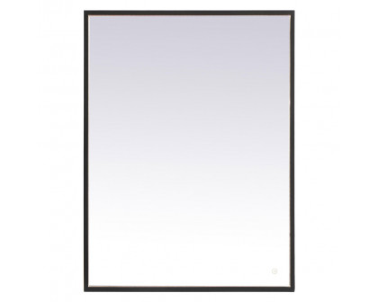 Elegant Wall Mirror - Black, D 30", H 40" (MRE63040BK)