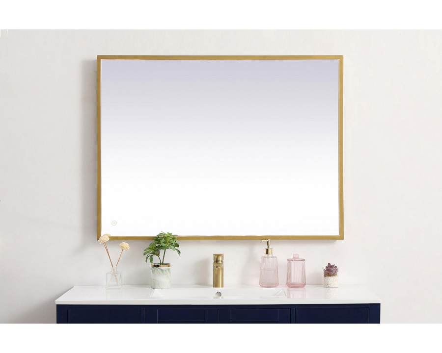 Elegant Wall Mirror - Brass, D 30", H 40" (MRE63040BR)