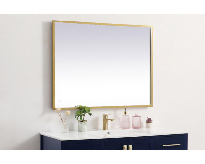 Elegant Wall Mirror - Brass, D 30", H 40" (MRE63040BR)