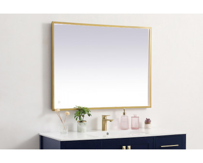 Elegant Wall Mirror - Brass, D 30", H 40" (MRE63040BR)