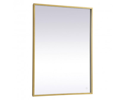 Elegant Wall Mirror - Brass, D 30", H 40" (MRE63040BR)