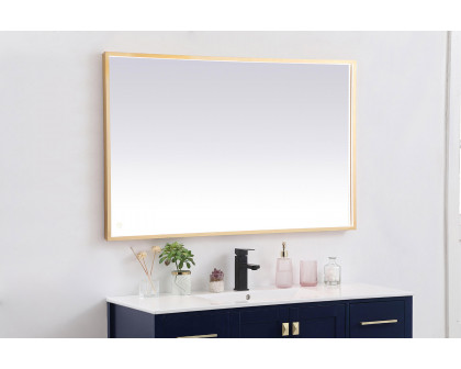 Elegant Wall Mirror - Brass, D 48", H 30" (MRE63048BR)