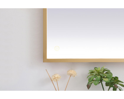 Elegant Wall Mirror - Brass, D 48", H 30" (MRE63048BR)