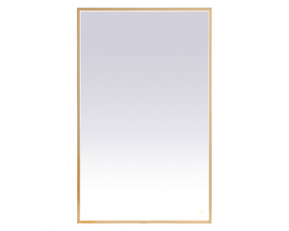 Elegant Wall Mirror - Brass, D 48", H 30" (MRE63048BR)