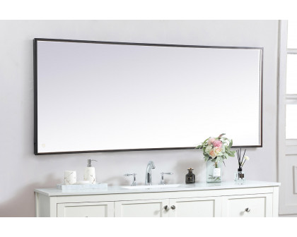 Elegant Wall Mirror - Black, D 72", H 30" (MRE63072BK)