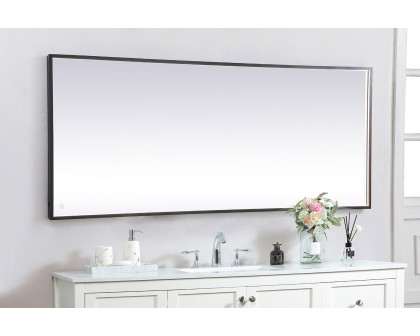 Elegant Wall Mirror - Black, D 72", H 30" (MRE63072BK)