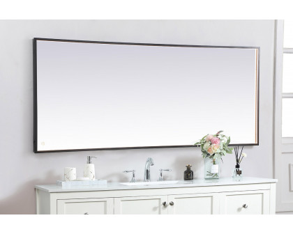 Elegant Wall Mirror - Black, D 72", H 30" (MRE63072BK)