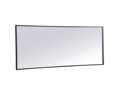 Elegant Wall Mirror - Black, D 72", H 30" (MRE63072BK)