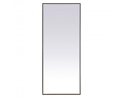 Elegant Wall Mirror - Black, D 72", H 30" (MRE63072BK)