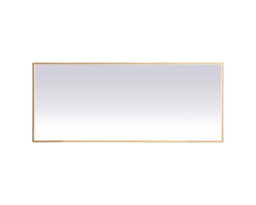 Elegant Wall Mirror - Brass, D 72", H 30" (MRE63072BR)