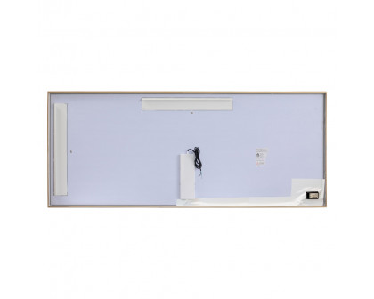 Elegant Wall Mirror - Brass, D 72", H 30" (MRE63072BR)