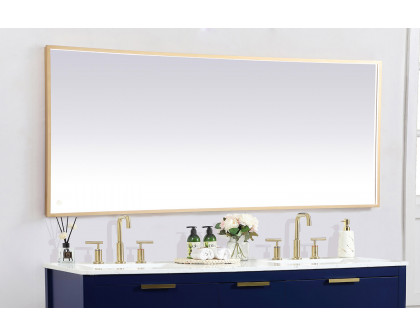 Elegant Wall Mirror - Brass, D 72", H 30" (MRE63072BR)