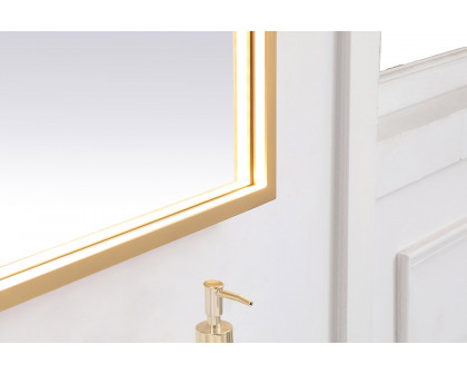 Elegant Wall Mirror - Brass, D 72", H 30" (MRE63072BR)