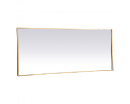 Elegant Wall Mirror - Brass, D 72", H 30" (MRE63072BR)