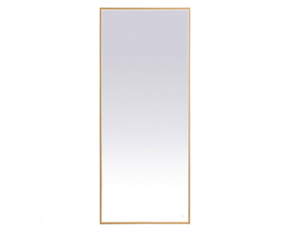 Elegant Wall Mirror - Brass, D 72", H 30" (MRE63072BR)