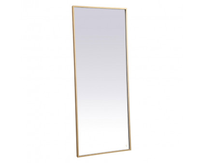 Elegant Wall Mirror - Brass, D 72", H 30" (MRE63072BR)