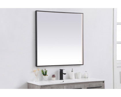 Elegant Wall Mirror - Black, D 36", H 36" (MRE63636BK)