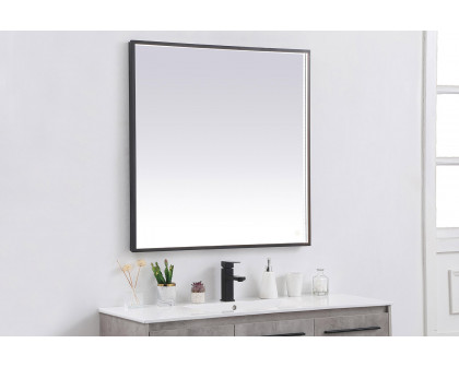 Elegant Wall Mirror - Black, D 36", H 36" (MRE63636BK)