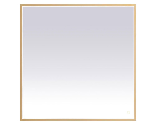 Elegant Wall Mirror - Brass, D 36", H 36" (MRE63636BR)