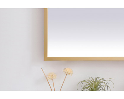 Elegant Wall Mirror - Brass, D 36", H 36" (MRE63636BR)