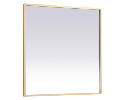 Elegant Wall Mirror - Brass, D 36", H 36" (MRE63636BR)