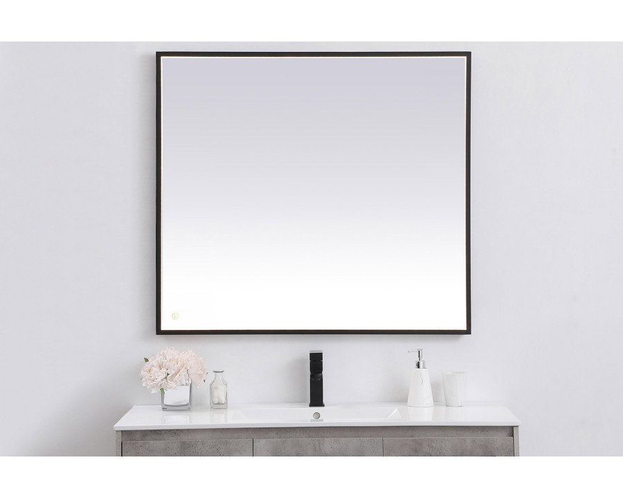 Elegant Wall Mirror - Black, D 40", H 36" (MRE63640BK)