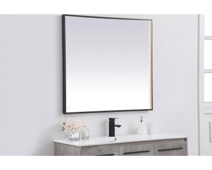 Elegant Wall Mirror - Black, D 40", H 36" (MRE63640BK)