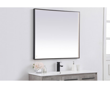 Elegant Wall Mirror - Black, D 40", H 36" (MRE63640BK)