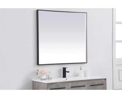 Elegant Wall Mirror - Black, D 40", H 36" (MRE63640BK)