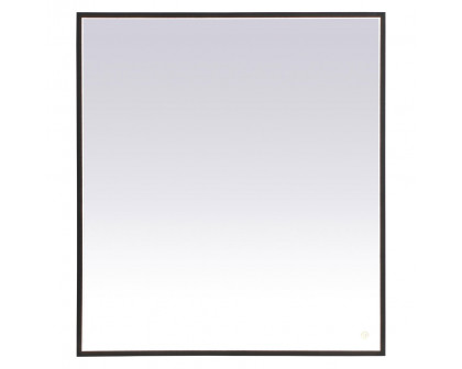 Elegant Wall Mirror - Black, D 40", H 36" (MRE63640BK)